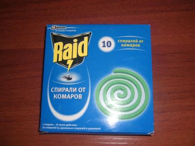 Лот: 7980385. Фото: 1. Спирали от комаров Raid. Средства от насекомых и грызунов