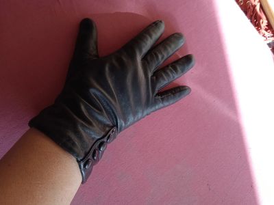 Лот: 19633027. Фото: 1. перчатки женские, кожа, б/у, р... Перчатки, варежки, митенки