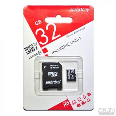 Лот: 15541429. Фото: 1. Карта памяти Micro sdhc 32gb smartbuy... Карты памяти