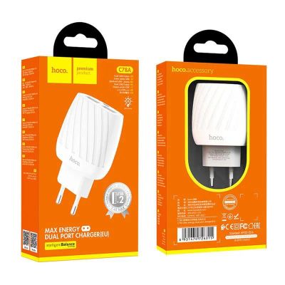 Лот: 22150632. Фото: 1. СЗУ HOCO C78A dual USB port 2... Зарядные устройства, блоки питания, адаптеры сетевые для смартфонов