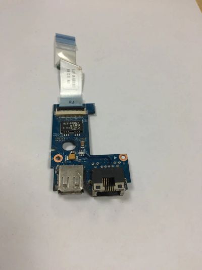 Лот: 12024737. Фото: 1. Плата с разъемами USB и LAN 48... Платы расширения, контроллеры, доп. порты