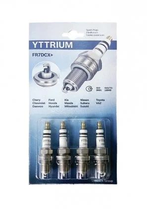 Лот: 17114024. Фото: 1. Свечи Yttrium FR7DC+ (коробочка... Двигатель и элементы двигателя