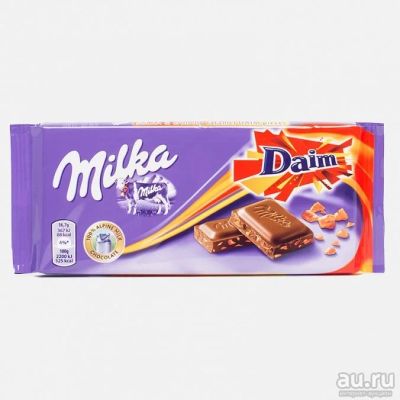 Лот: 8742914. Фото: 1. Milka Daim (100 грамм). Шоколад, конфеты