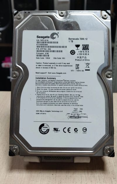 Лот: 21092095. Фото: 1. HDD 1Тб/Seagete/3,5''/7200об/мин... Жёсткие диски (HDD)