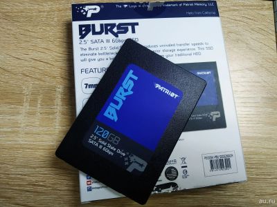 Лот: 16262538. Фото: 1. Ssd диск на 120Gb Patriot Burst... Жёсткие диски