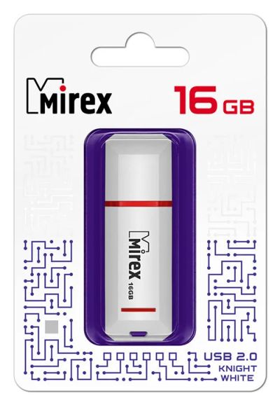 Лот: 17114878. Фото: 1. USB 16 Gb Mirex Knight white USB... USB-флеш карты