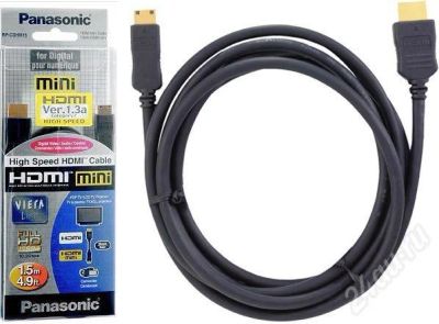 Лот: 675184. Фото: 1. Кабель Panasonic HDMI-miniHDMI. Шнуры, кабели, разъёмы