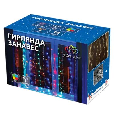 Лот: 24984351. Фото: 1. Электрогирлянда NEON-NIGHT "Дождь... Гирлянды, шарики, новогодние аксессуары