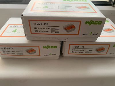 Лот: 24009967. Фото: 1. Wago 221-413. Кабельные наконечники, клеммы, соединители