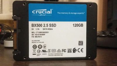 Лот: 17895385. Фото: 1. SSD 120GB Crucial bx500 ct120bx500ssd1. SSD-накопители