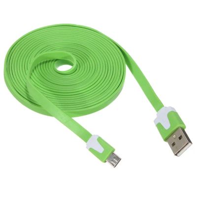 Лот: 3603931. Фото: 1. кабель microUSB 3м зелёный. Дата-кабели, переходники