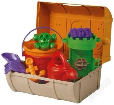 Лот: 1290985. Фото: 1. Набор Smoby Пиратский сундук с... Для игры в песочнице и в снегу
