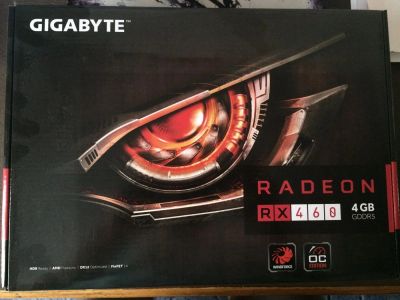 Лот: 10333522. Фото: 1. Gigabyte Radeon RX460 4GB Двухвентиляторная. Видеокарты