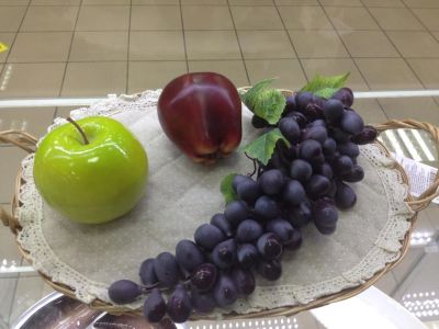 Лот: 9676314. Фото: 1. Муляж фруктов яблоко виноград. Аксессуары