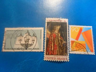 Лот: 17535915. Фото: 1. 3 марки-одним лотом,цена за все... Марки