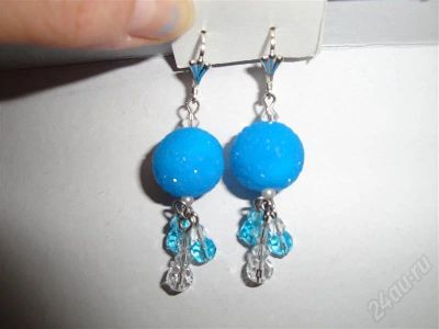 Лот: 362948. Фото: 1. Изделия из полимерной глины,серьги... Серьги, каффы