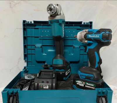 Лот: 21248790. Фото: 1. Набор гайковерт Makita + ушм Makita... Электроинструмент