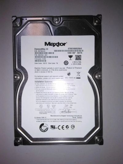 Лот: 5463765. Фото: 1. Maxtor STM31000528AS. Жёсткие диски (HDD)