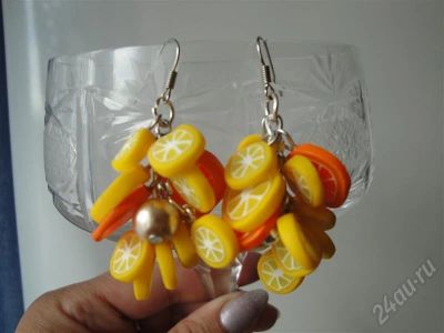 Лот: 460841. Фото: 1. Изделия из полимерной глины серьги... Серьги, каффы