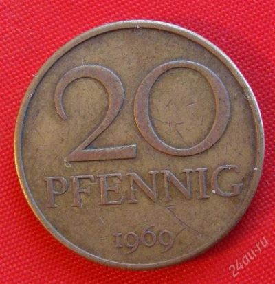 Лот: 1588186. Фото: 1. (№626/LF) 20 пфеннигов 1969 (ГДР... Германия и Австрия