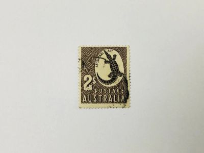 Лот: 23963767. Фото: 1. Искусство аборигенов. Крокодил... Марки