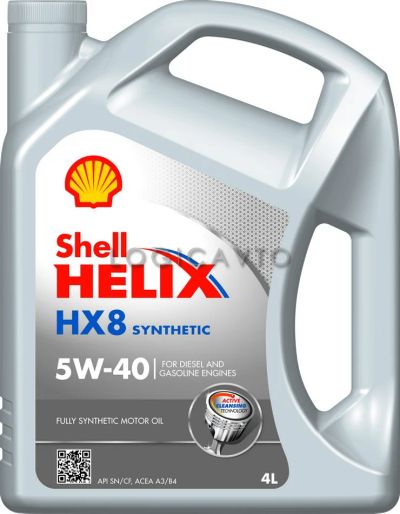 Лот: 4964860. Фото: 1. Shell Helix HX8 Syn, 5W-40, 4L... Масла, жидкости