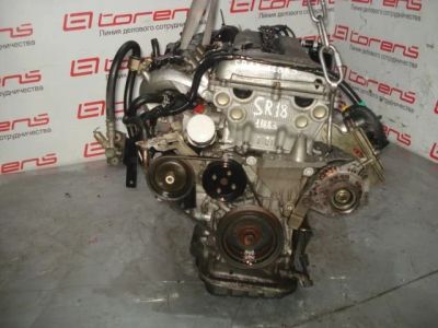 Лот: 15089237. Фото: 1. Двигатель NISSAN SR18DE на AVENIR... Двигатель и элементы двигателя