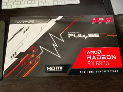 Лот: 19622291. Фото: 1. 16GB RX 6800 Sapphire Pulse 3-fan... Видеокарты