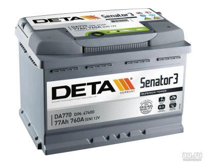 Лот: 8998604. Фото: 1. Аккумулятор Deta 77Ah 760A Б/У... Аккумуляторы