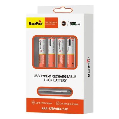 Лот: 25538546. Фото: 1. Аккумуляторы BESTFIRE LR03 (AAA... Батарейки, аккумуляторы, элементы питания