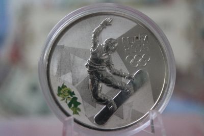 Лот: 23329857. Фото: 1. 3 рубля 2014 года Серебро - Олимпийские... Россия после 1991 года