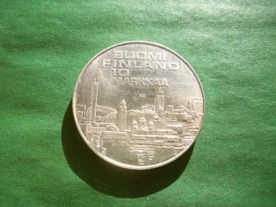Лот: 25193292. Фото: 1. Финляндия 10 марок 1971 г. X Чемпионат... Европа