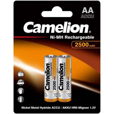 Лот: 24436394. Фото: 1. Аккумуляторы Camelion AA 2500... Батарейки, аккумуляторы, элементы питания