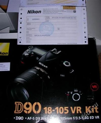 Лот: 773085. Фото: 1. NIKON D 90 KIT AF-S DX 18-105... Цифровые зеркальные
