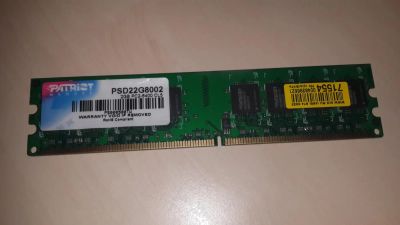Лот: 5417674. Фото: 1. DDR2 Patriot 2gb PC-6400 cl5 PSD22G8002. Оперативная память