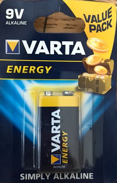 Лот: 13724861. Фото: 1. батарейка крона Varta 6F22 9V... Батарейки, аккумуляторы, элементы питания
