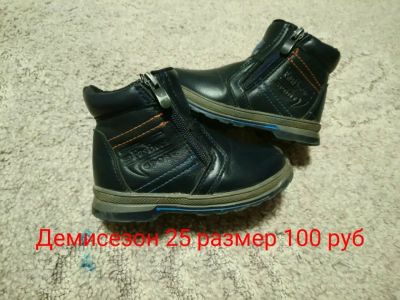 Лот: 12743654. Фото: 1. Ботинки демисезон мальчик 25 размер. Ботинки
