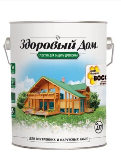 Лот: 12899660. Фото: 1. Деревозащитное средство Здоровый... Краски, лаки, растворитель