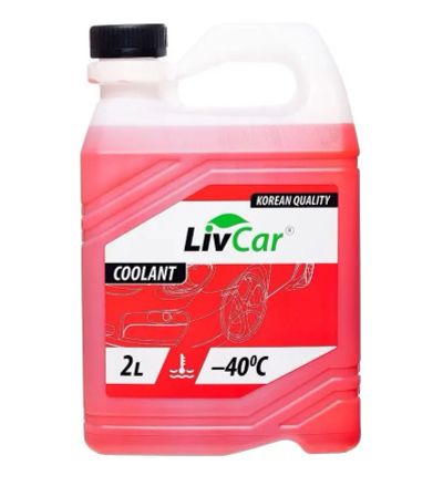 Лот: 25804845. Фото: 1. Антифриз LivCar красный -40C 2... Масла, жидкости