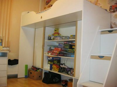 Лот: 3660093. Фото: 1. кровать чердак, с матрасом. Детские кровати и кроватки
