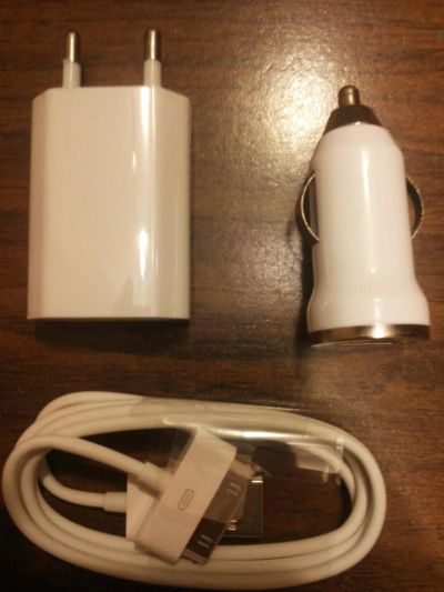 Лот: 4678804. Фото: 1. Комплект : USB-кабель iPhone 4... Дата-кабели, переходники