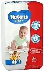 Лот: 5691080. Фото: 1. Подгузники Huggies Classic 4 от... Детская гигиена