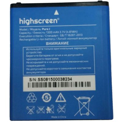 Лот: 12116418. Фото: 1. АКБ Highscreen Pure J (1300 mAh... Аккумуляторы