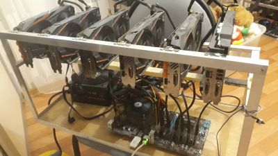 Лот: 16846683. Фото: 1. Майнинг ферма rx 570 6 шт. Майнинг фермы, товары для майнинга