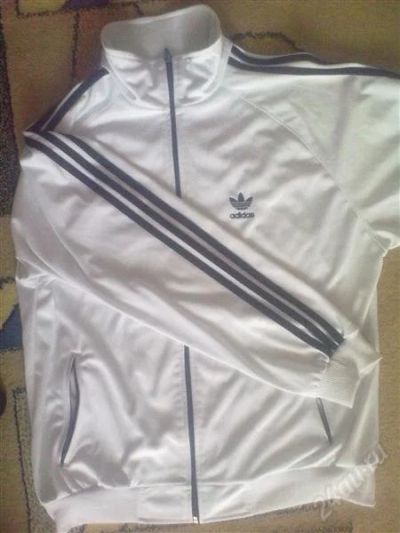 Лот: 952835. Фото: 1. Олимпийка Adidas Originals Белая. Другое (спортивная одежда)