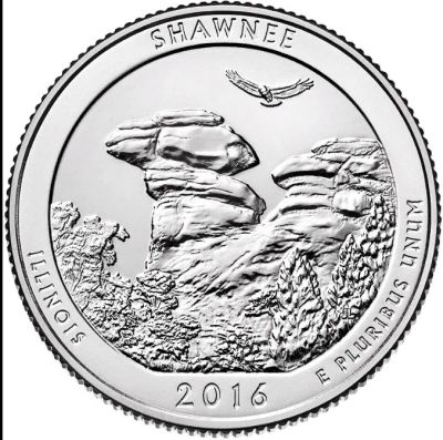 Лот: 16308906. Фото: 1. США 25 центов 2016 P 31-й парк... Америка