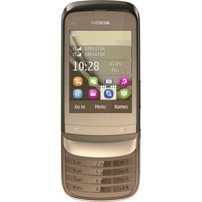 Лот: 7071432. Фото: 1. Nokia C2-06 golden buff. Кнопочные мобильные телефоны