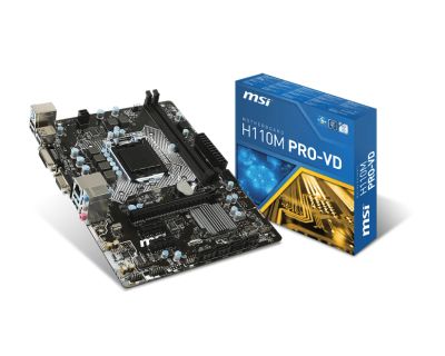 Лот: 13265234. Фото: 1. MSI h110m pro-vd. Материнские платы