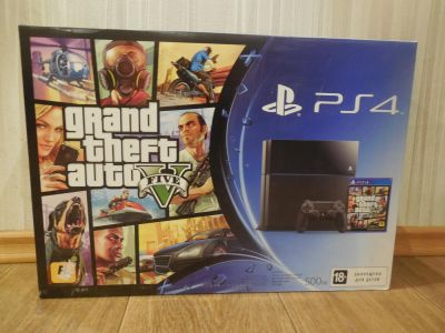 Лот: 4850909. Фото: 1. Sony PlayStation 4 500 Gb + GTA... Другое (компьютерные игры, игровые аккаунты, по)