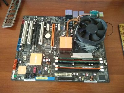 Лот: 11674954. Фото: 1. Материнская плата Asus P5W с процессором... Материнские платы